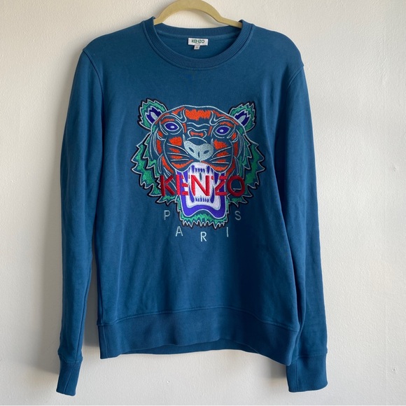 Kendo Bicolor Embroidered Tiger Crewneck Sweatshirt, Small - Picture 2 of 8
